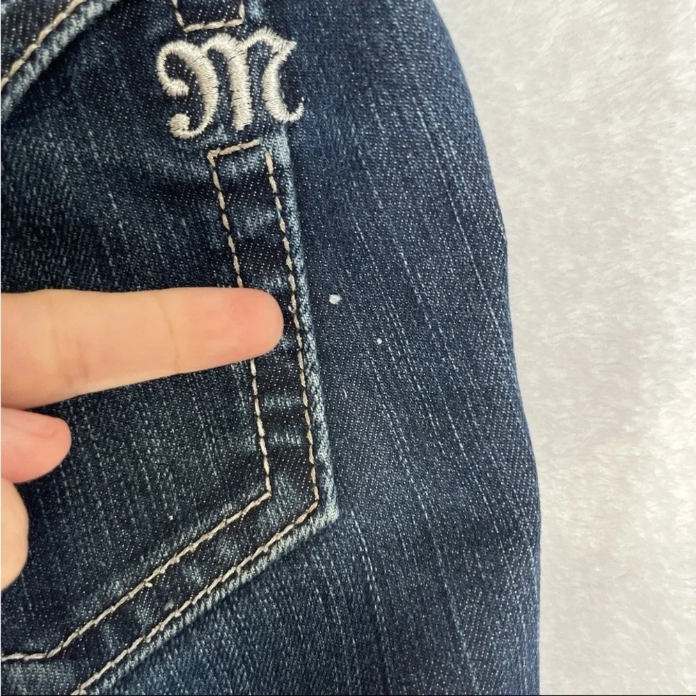 Miss Me Jeans Sz 30x32 Bootcut Sequined Dark Wash Y2K Bling Western JP5124B6 EUC - Picture 13 of 15
